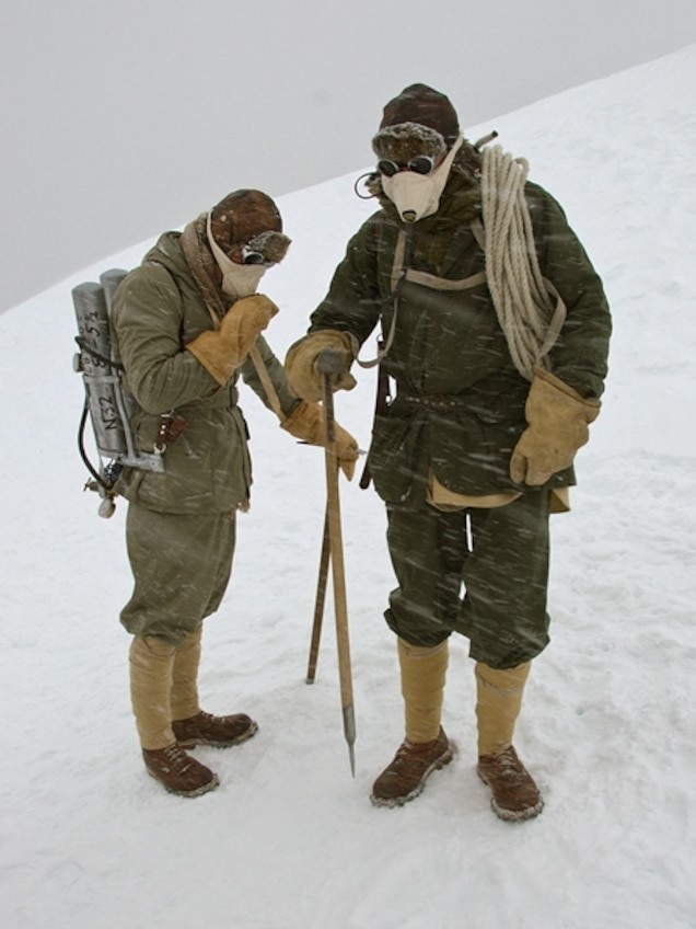 Rocking that gas mask look on Everest!